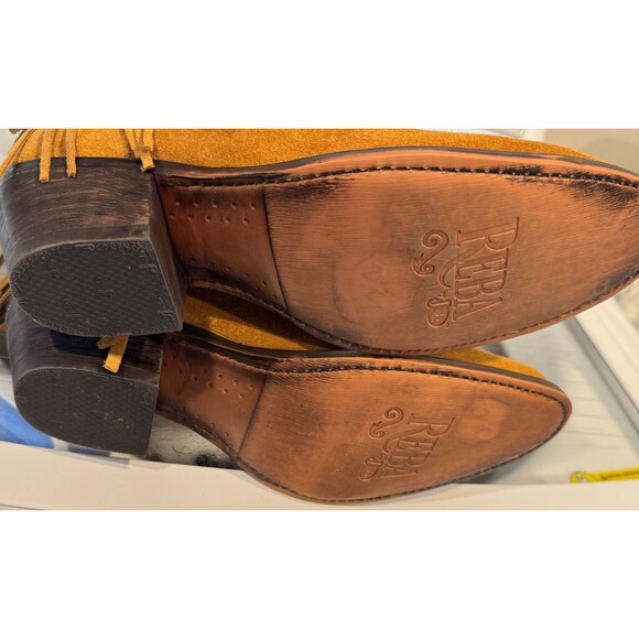 Reba Womens Suede Booties Boots by Justin Boots Brown Suede Fringe Size 10.5B - Picture 9 of 10